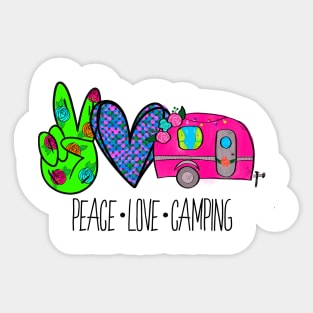 Peace Love Camping Sticker